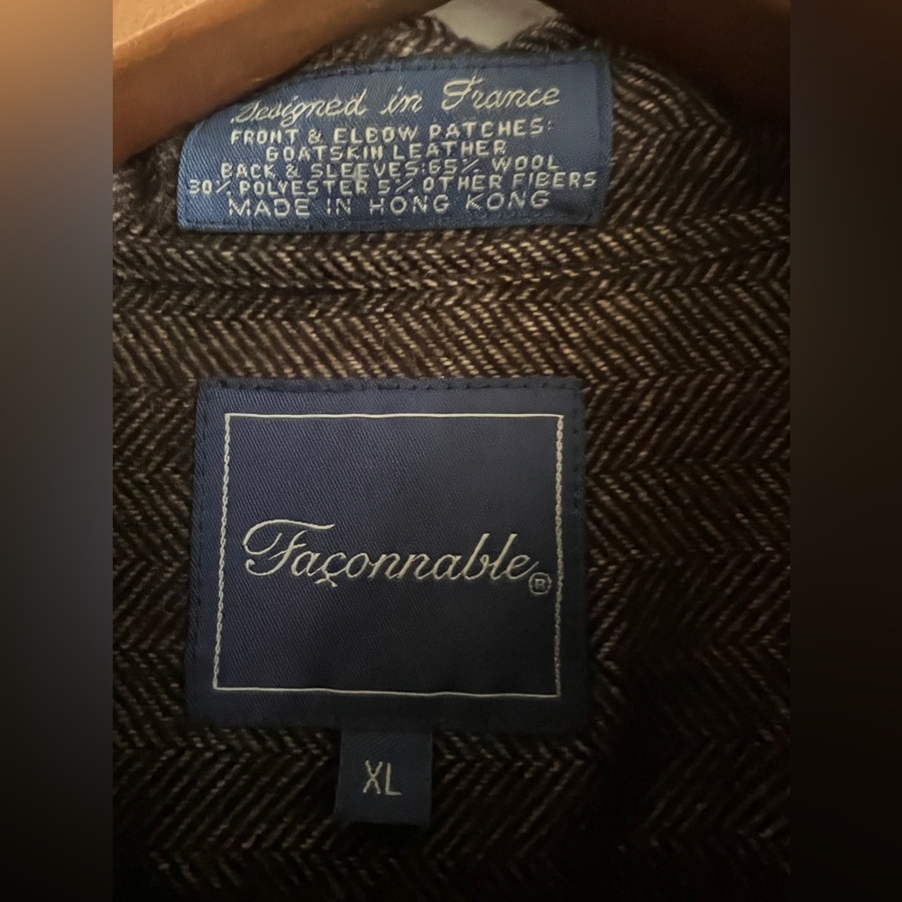 Faconnable goat skin leather shirt size XL - Vintage - Picture 4 of 10